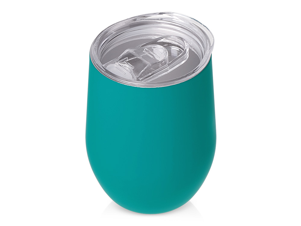 Термокружка Sense Gum, soft-touch, непротекаемая крышка, 370мл, крафтовая упаковка, бирюзовый 320C-0