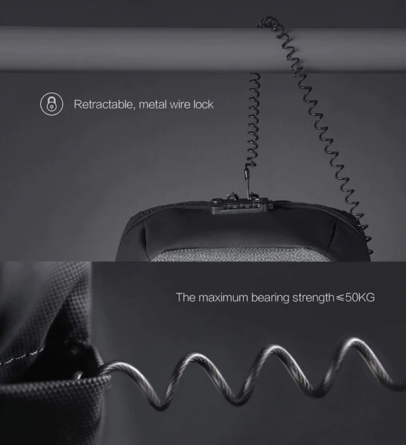 Рюкзак KORIN ClickPack 46х34х16 см, черный/серый-6