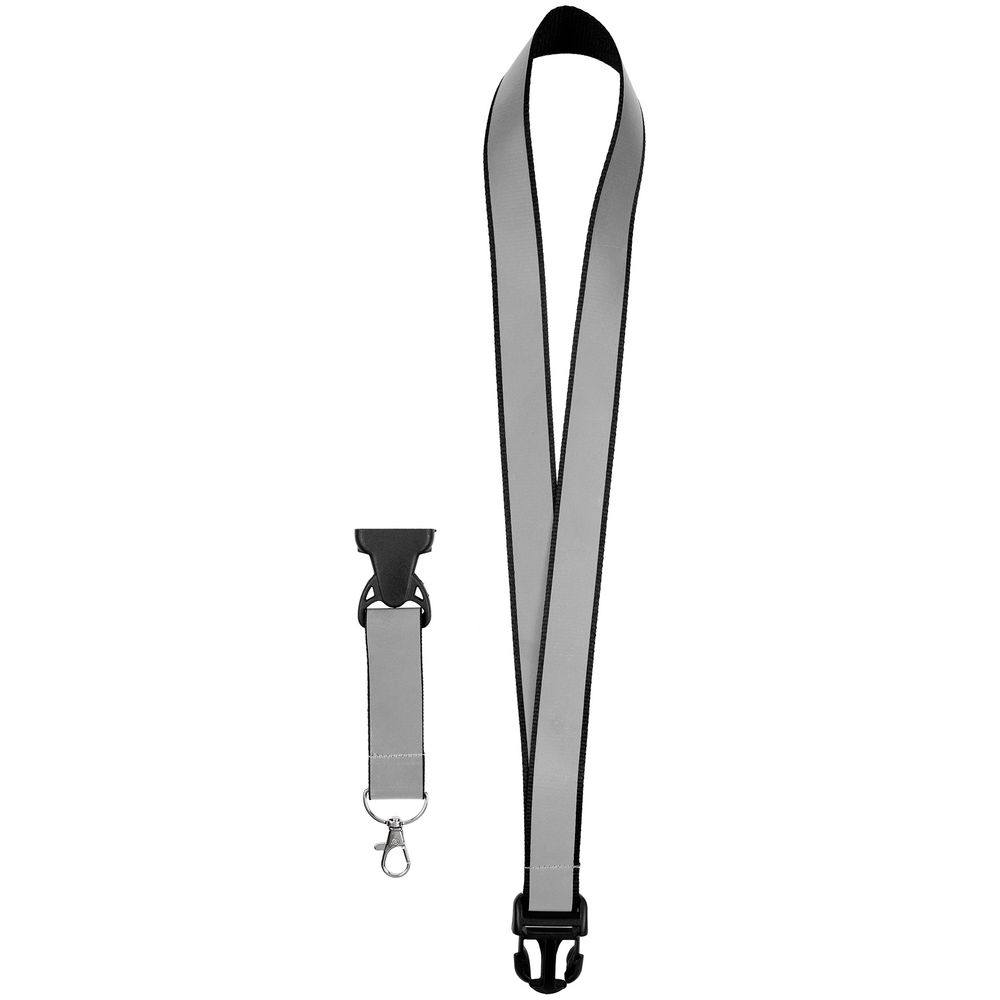 Лента светоотражающая Interlevel, черная с серым-1