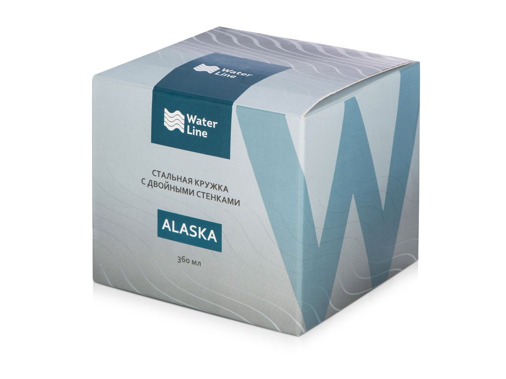 Кружка стальная Alaska с крышкой слайдером, powder coating, черный-7