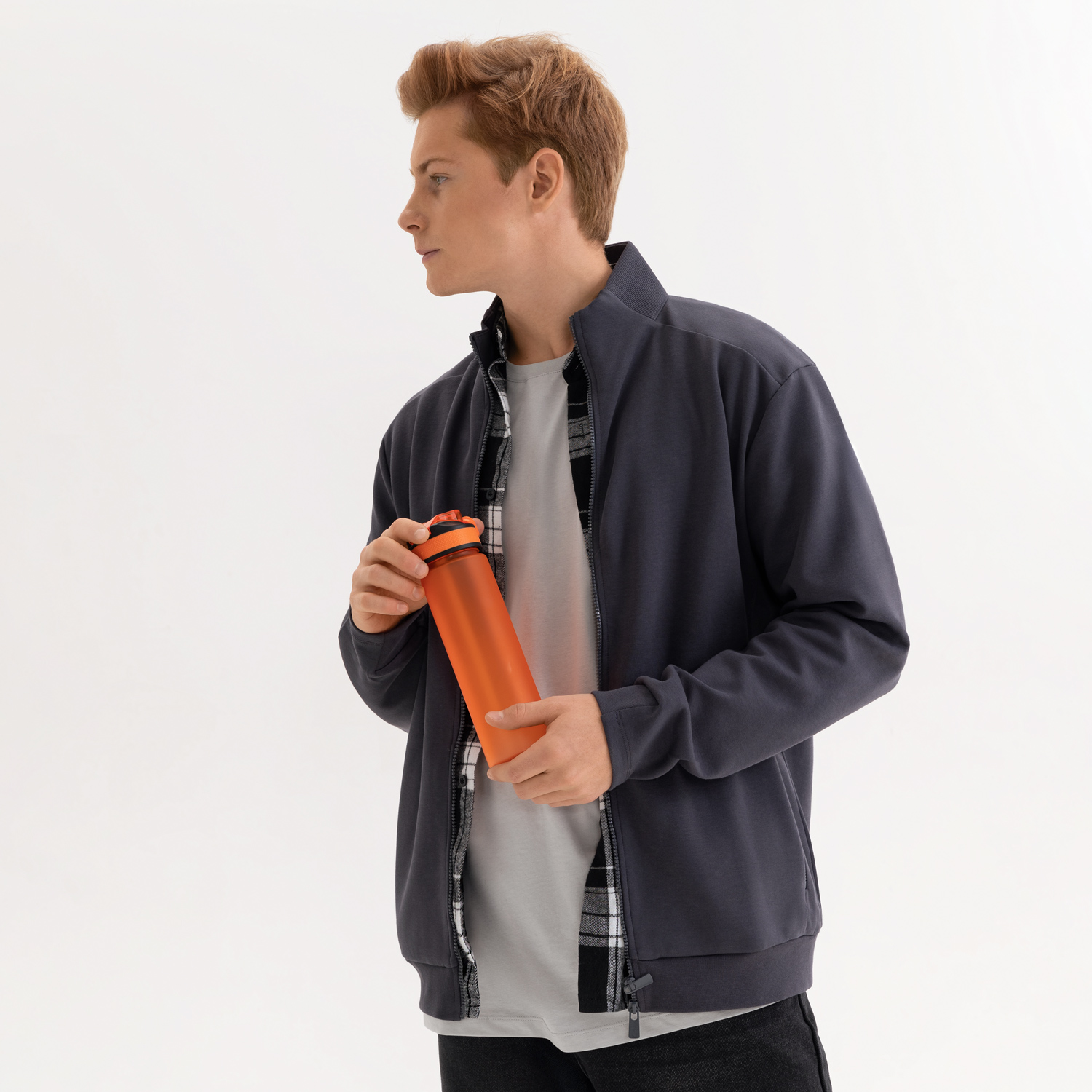 Толстовка на молнии ASTIN антрацит-0