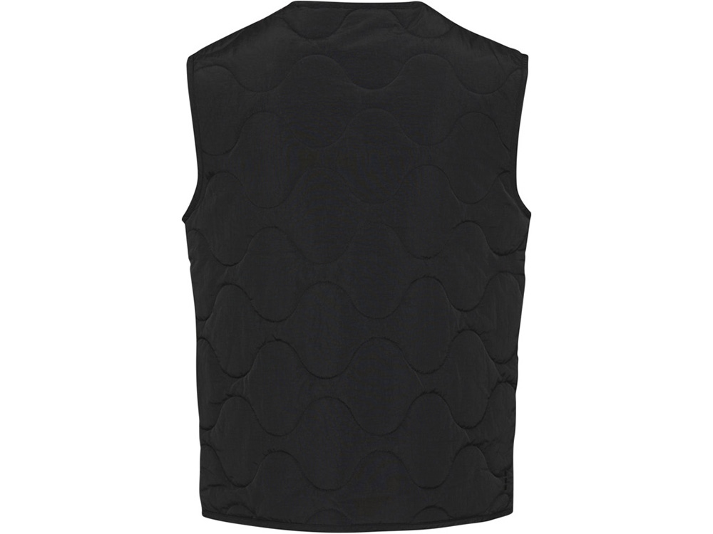 Quartz утепленный жилет унисекс из переработанного материала GRS - сплошной черный-2