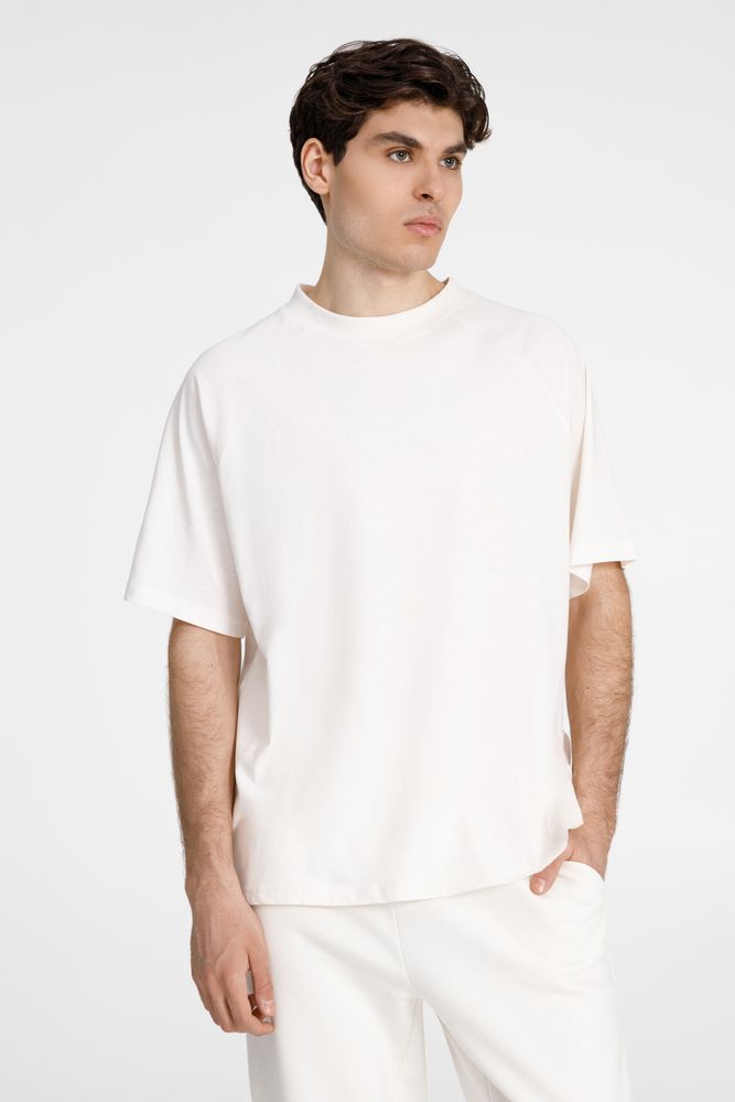 Футболка унисекс оверсайз T2, молочно-белая-0