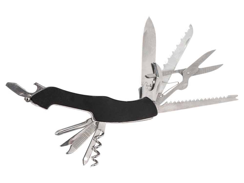 Мультитул-складной нож Demi 11-в-1, серебристый/черный-3