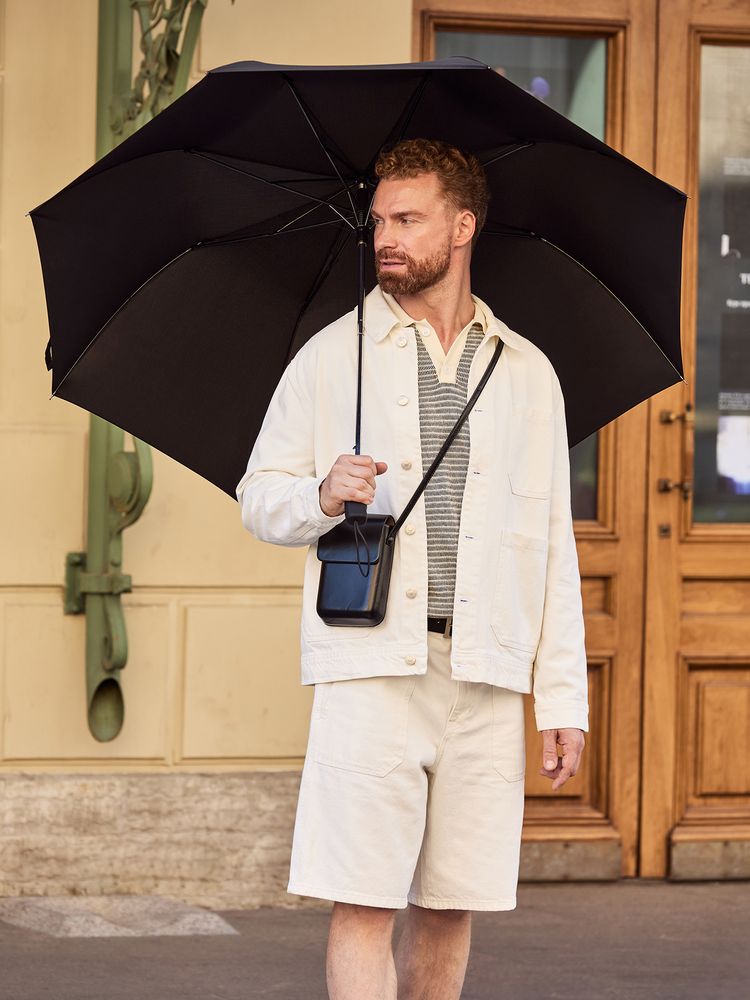 Зонт складной Big Arc, черный-5