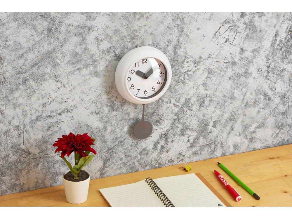 Настенные часы с маятником Pendulum, белый-7