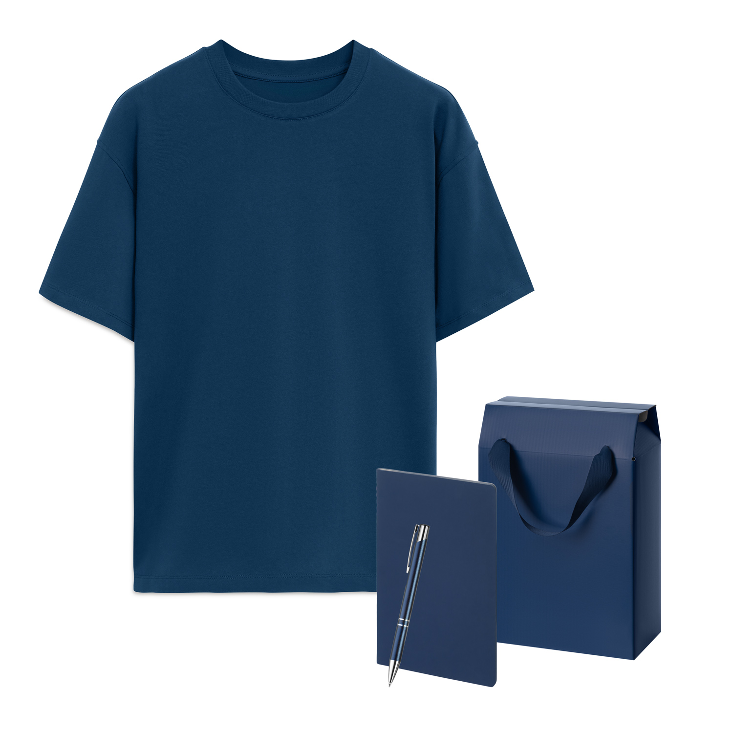 Набор с одеждой Раст (Rust) (футболка, блокнот, ручка), синий, M/L-0