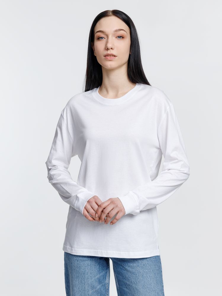 Футболка унисекс с длинным рукавом Pioneer LSL, белая-3