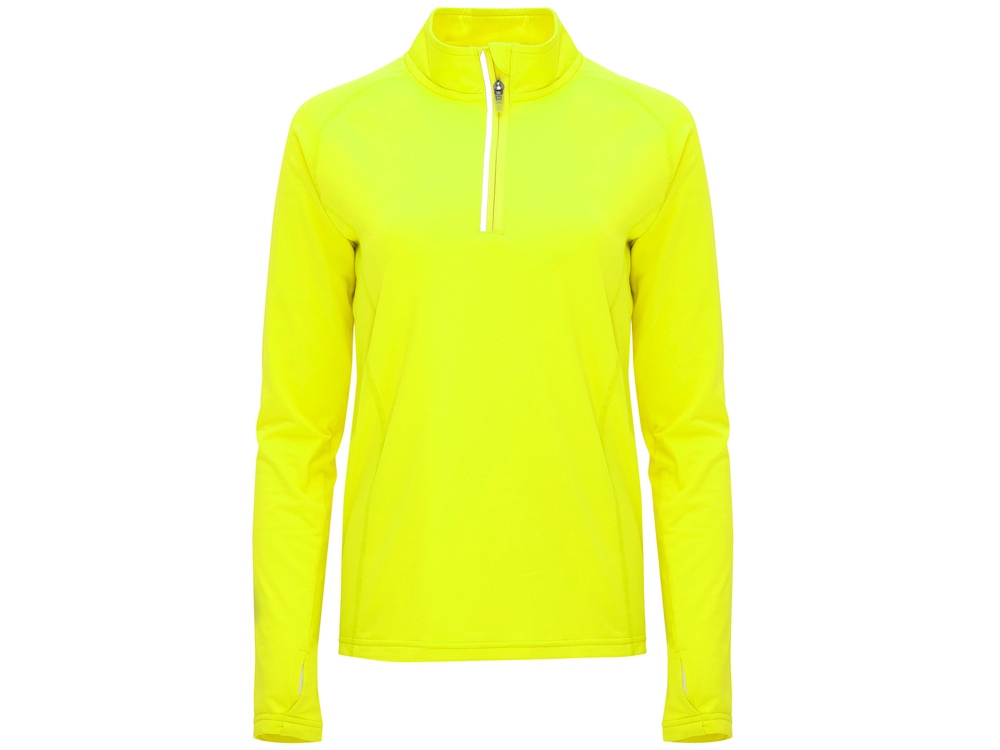 Толстовка с воротом на молнии женская Melbourne, неоновый желтый-0