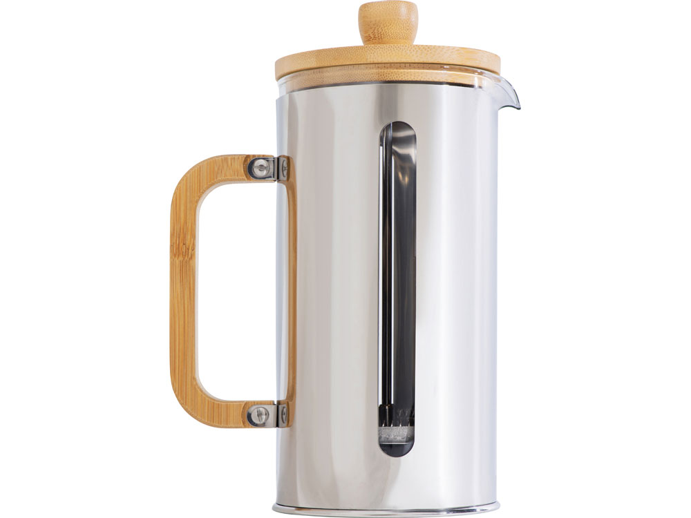 Френч-пресс в стальном корпусе и ручкой из бамбука Coffee break, 1000 мл-3