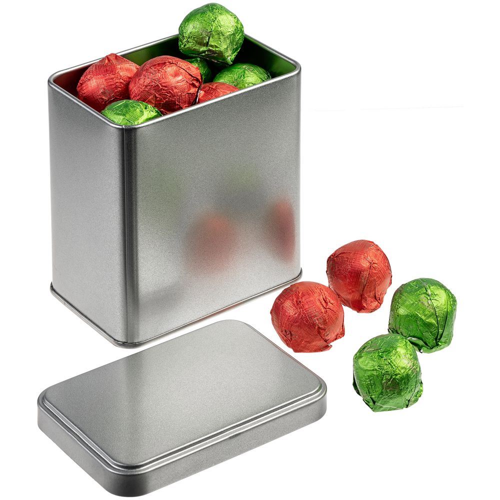 Коробка прямоугольная Jarra, серебристая-1