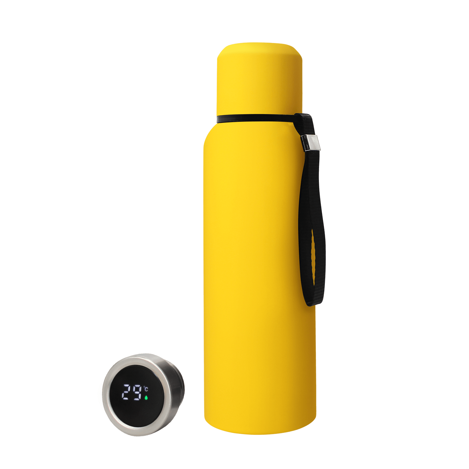 Термос S-travel New софт-тач с датчиком температуры 750 мл (желтый)-1