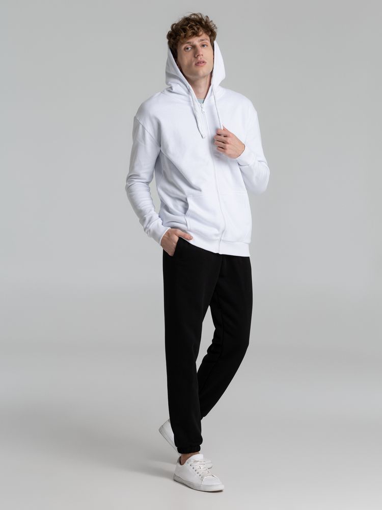 Толстовка на молнии с капюшоном Siverga Heavy 2.0, белая-5