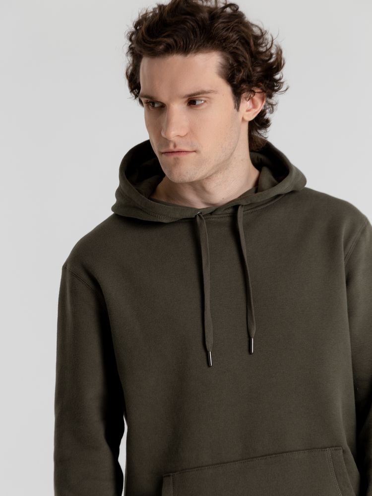 Толстовка с капюшоном унисекс King, хаки-3