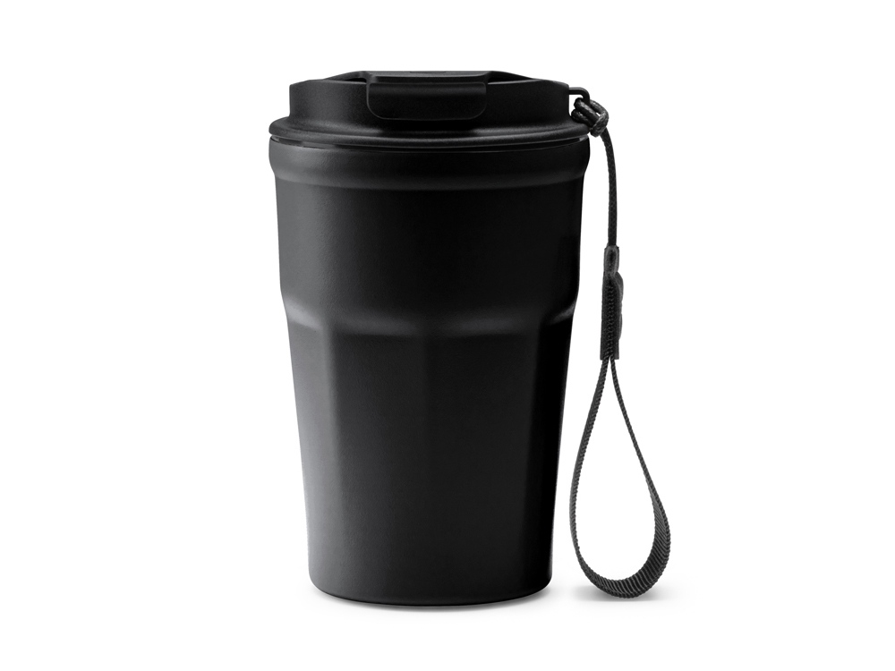 Термокружка KEURY из нержавеющей стали с двойными стенками и ручкой с керамической слоем, черный-0