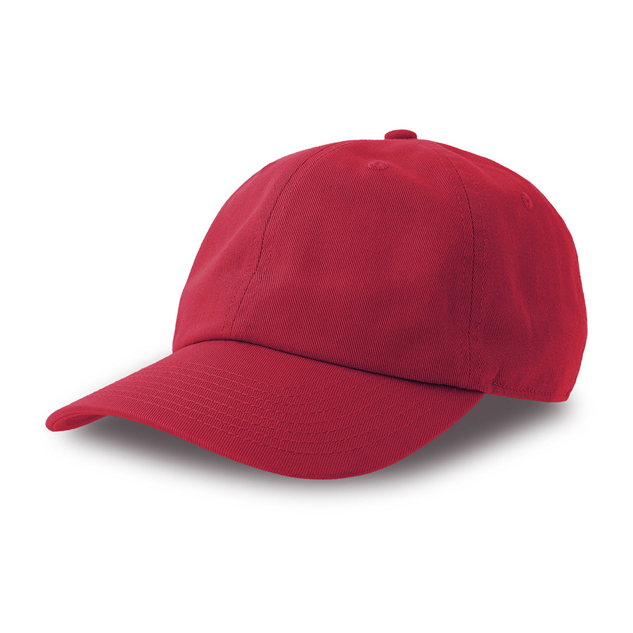 Бейсболка DAD HAT-S, 6 клиньев, металлическая застежка, красный-0