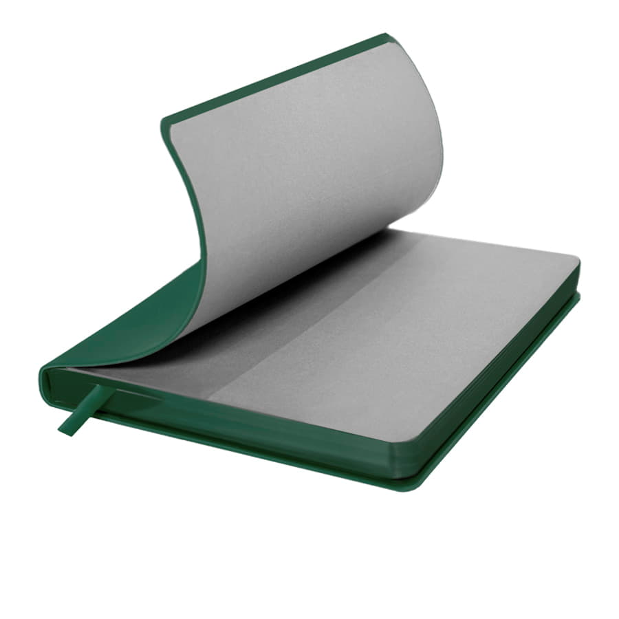 Ежедневник недатированный Pulpy, А5,  зеленый, кремовый блок в линейку, зеленый срез, зеленый-5