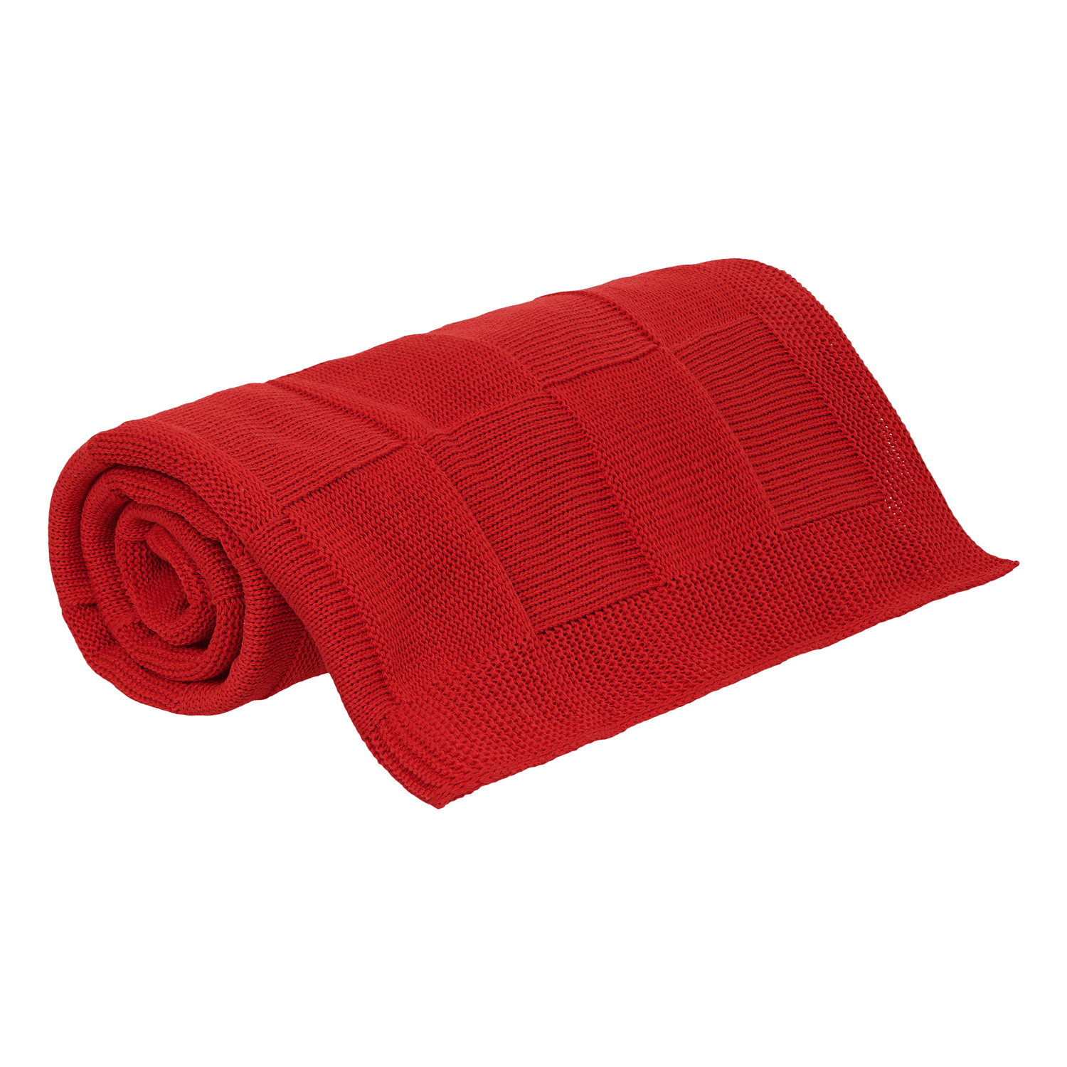 Плед Cella вязаный, красный (без подарочной коробки)-2