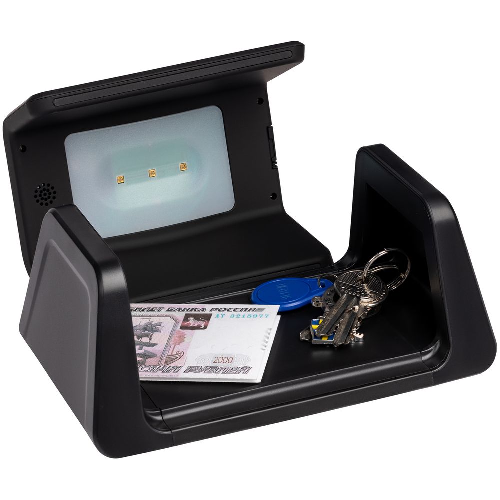 Настольный стерилизатор с беспроводной зарядкой и часами UV Depot, черный-2