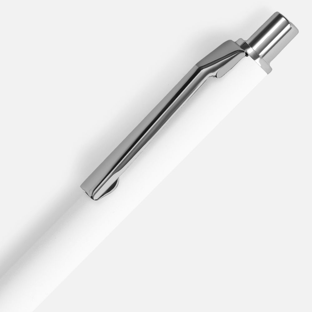 Ручка шариковая Lobby Soft Touch Chrome, белая-1