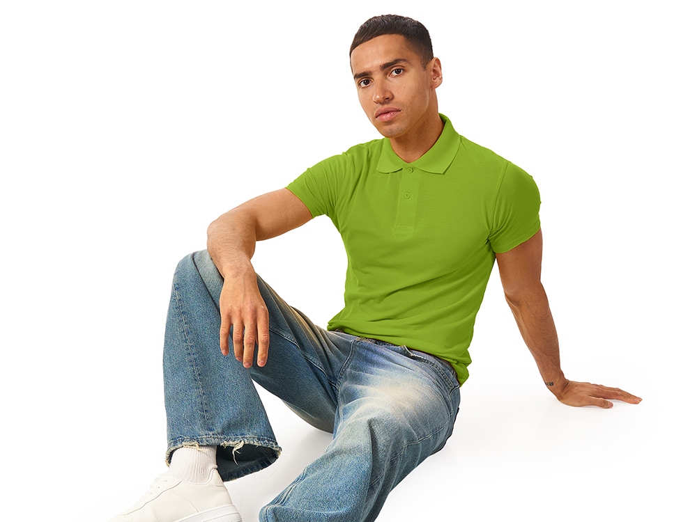 Рубашка поло First N мужская, зеленое яблоко-1