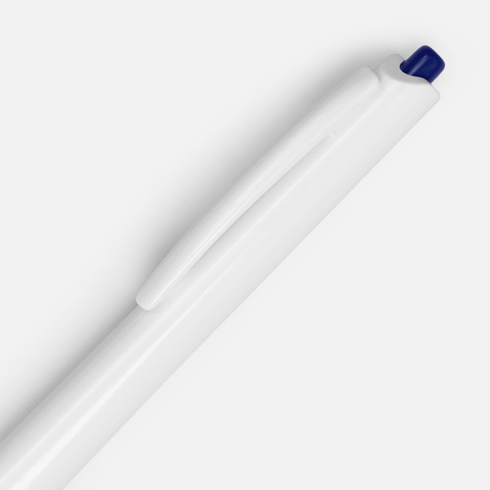 Ручка шариковая Tick, белая с синим-3