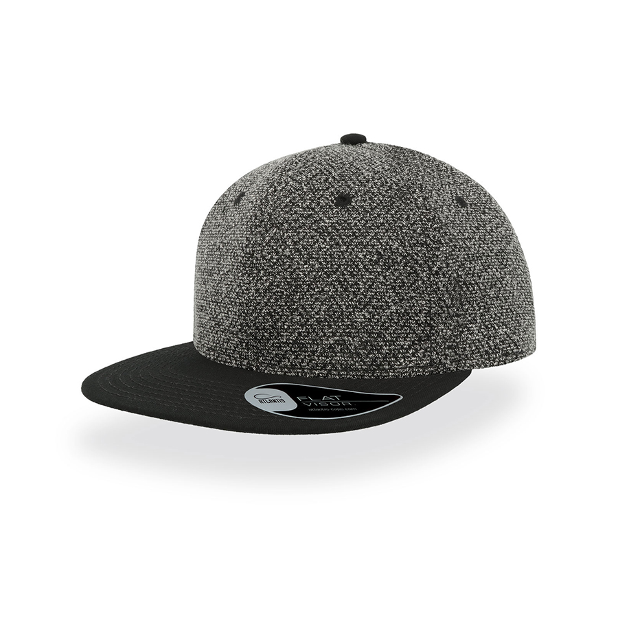 Бейсболка KIK, 6 клиньев, пластиковая застежка, черный-0