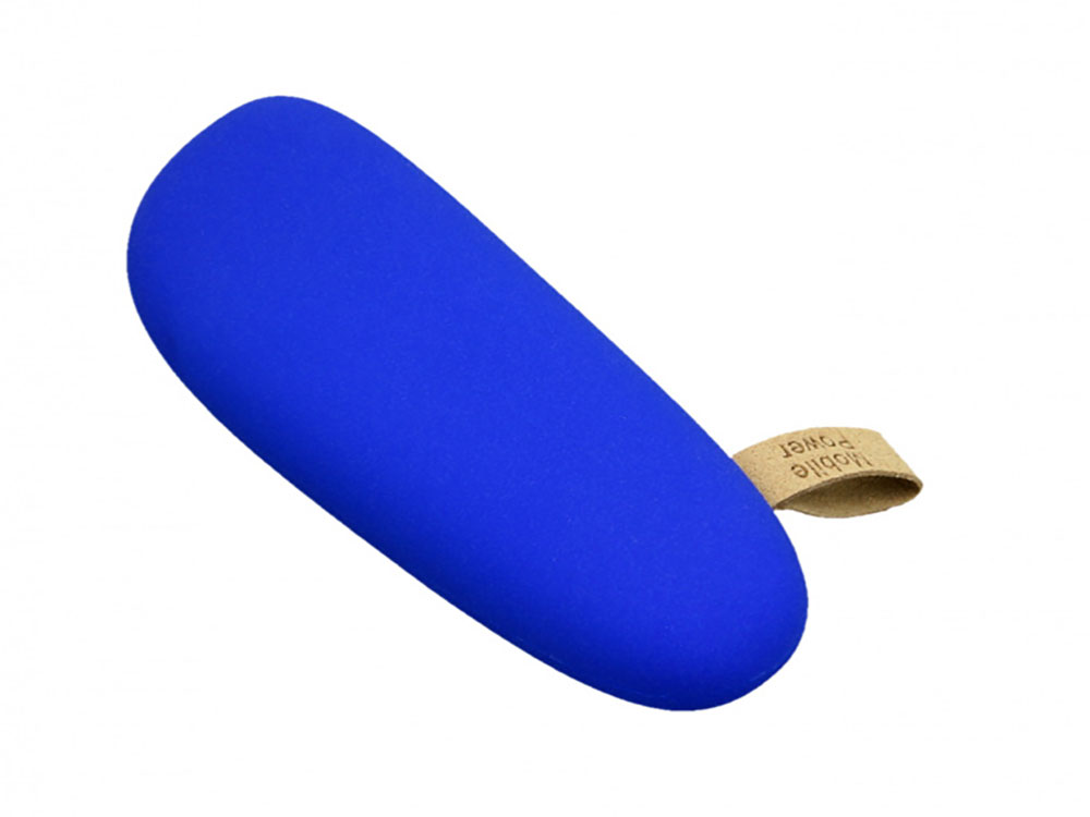 PB_Small_stone Универсальное зарядное устройство power bank в форме камня. 2600MAH. Синий-1