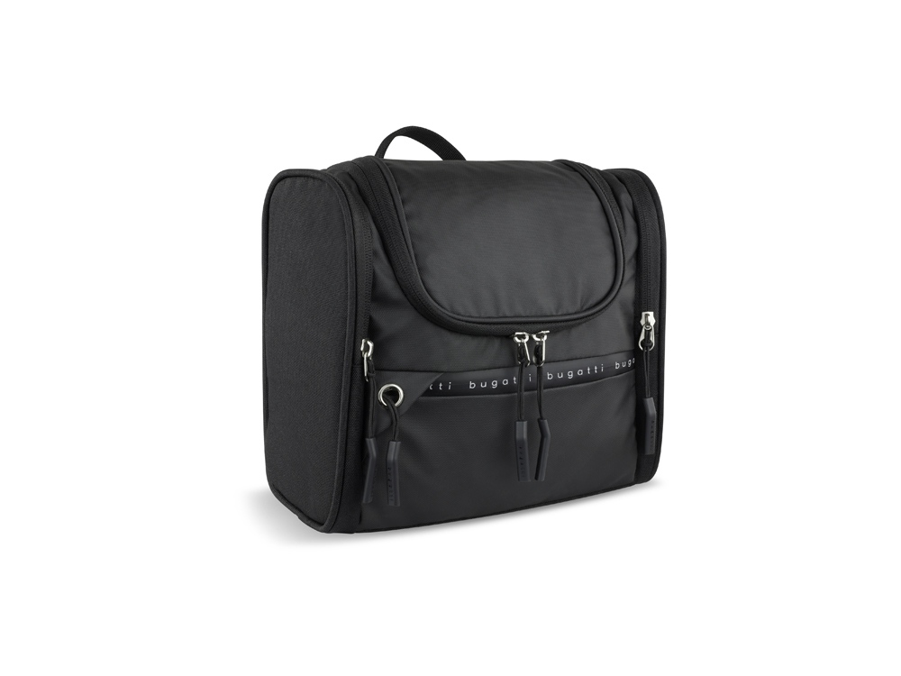 Несессер BUGATTI Blanc Delight, чёрный, нейлон RPET600D/тарпаулин/полиэстер, 24,5х12х22,5 см, 5 л-0