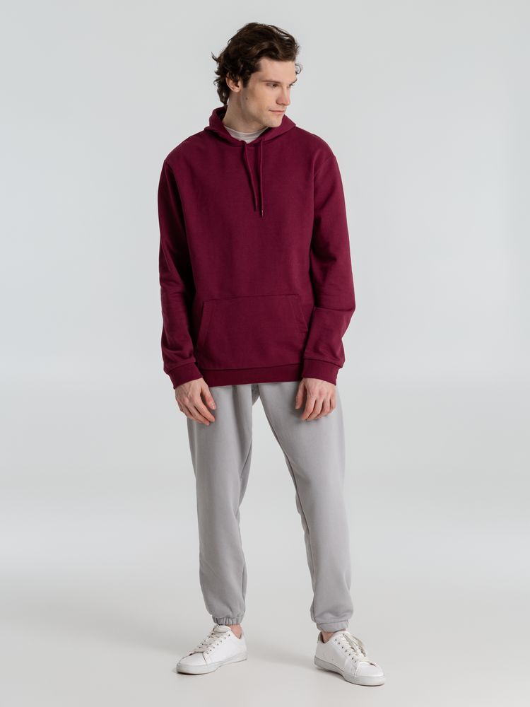 Толстовка с капюшоном унисекс Hoodie, бордовая-10