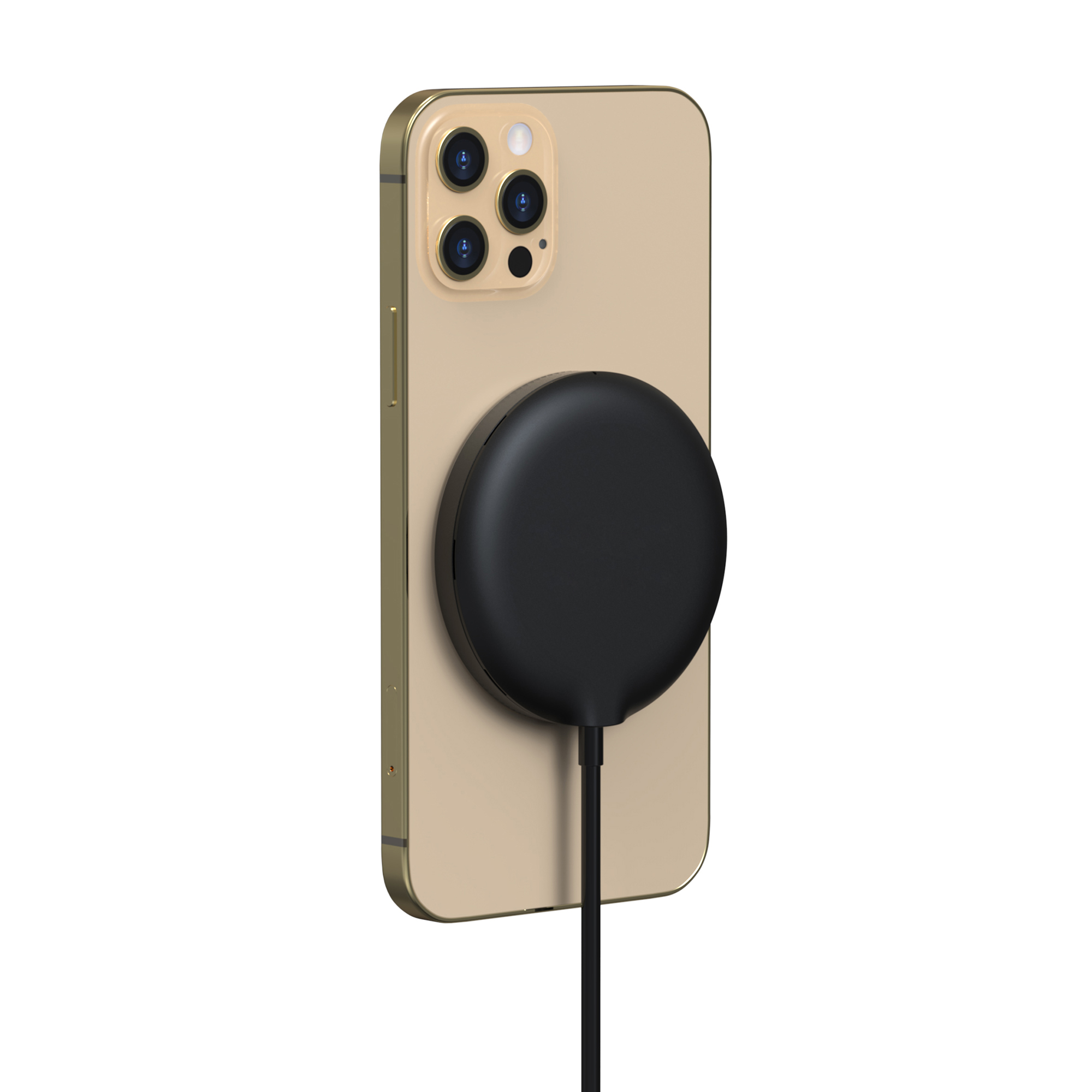 Магнитное беспроводное (15W) зарядное устройство "Magic SOFTTOUCH", покрытие soft touch-1