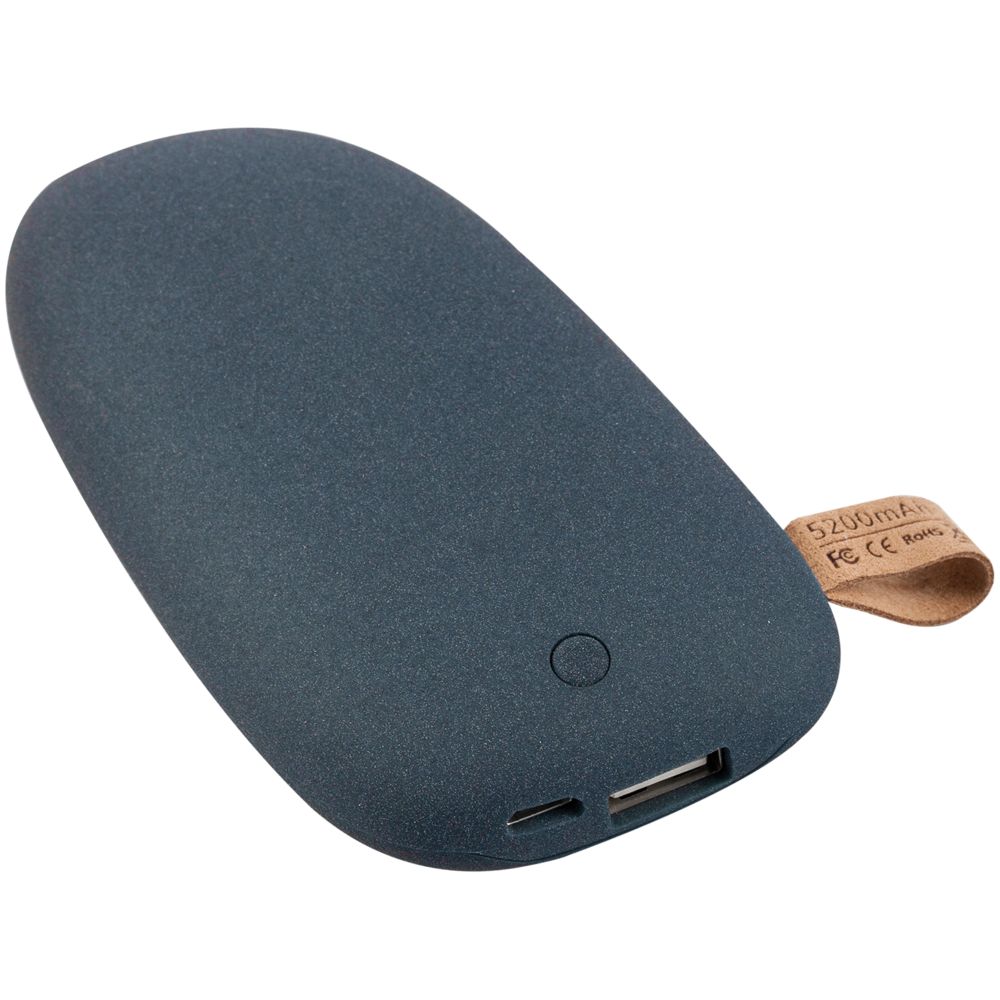 Внешний аккумулятор Pebble 5200, серо-синий-0