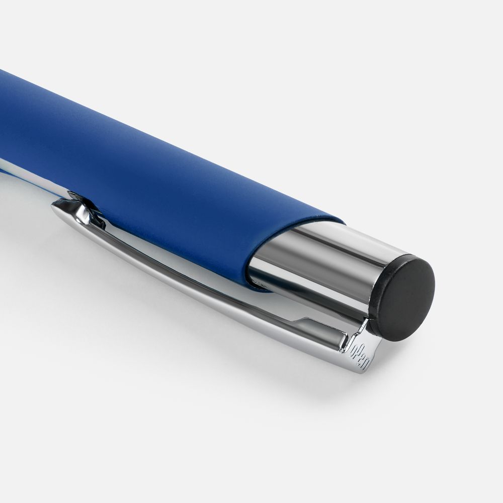 Ручка шариковая Keskus Soft Touch, ярко-синяя-3