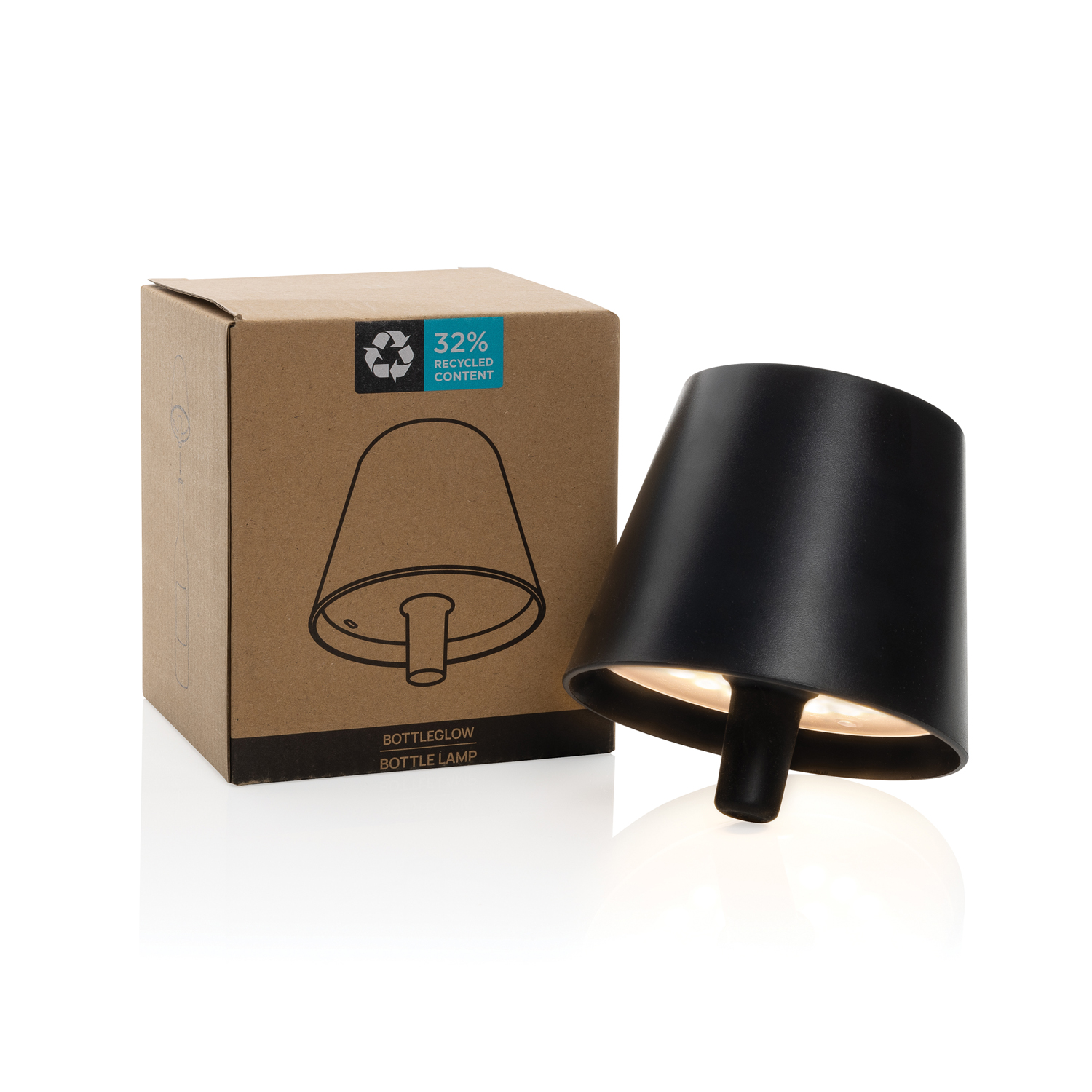 Настольная лампа BottleGlow из переработанного пластика RCS-1