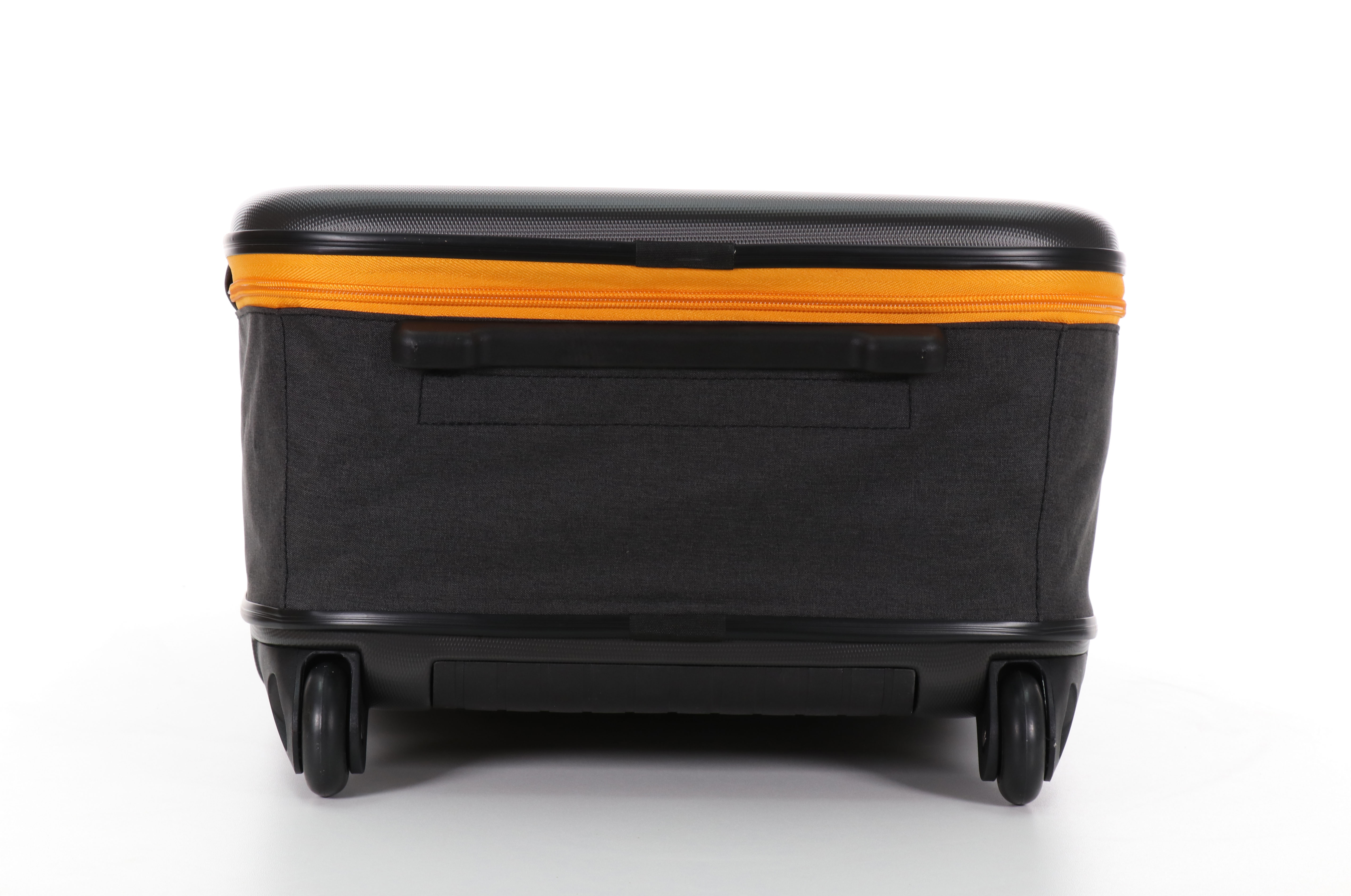 Чемодан складной Rollink Earth 55x40x20 см, 2 колеса, черный/оранжевый-10