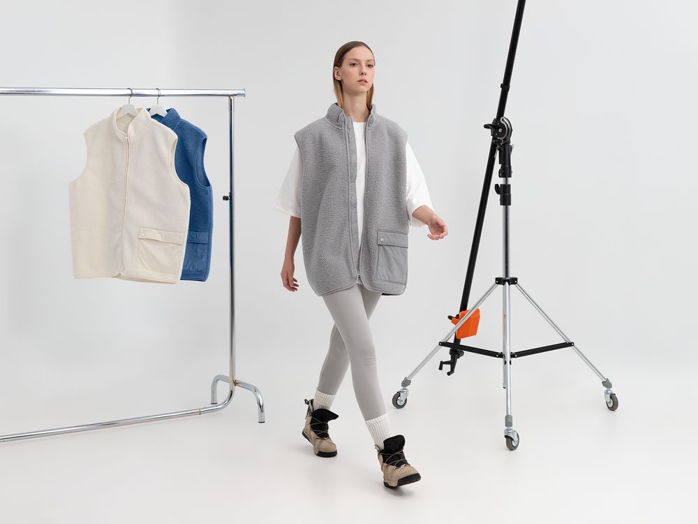 Жилет унисекс Oblako, светло-серый-4