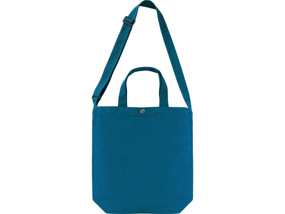 Сумка Helfer из хлопка на кнопке с регулирующейся лямкой, индиго-4