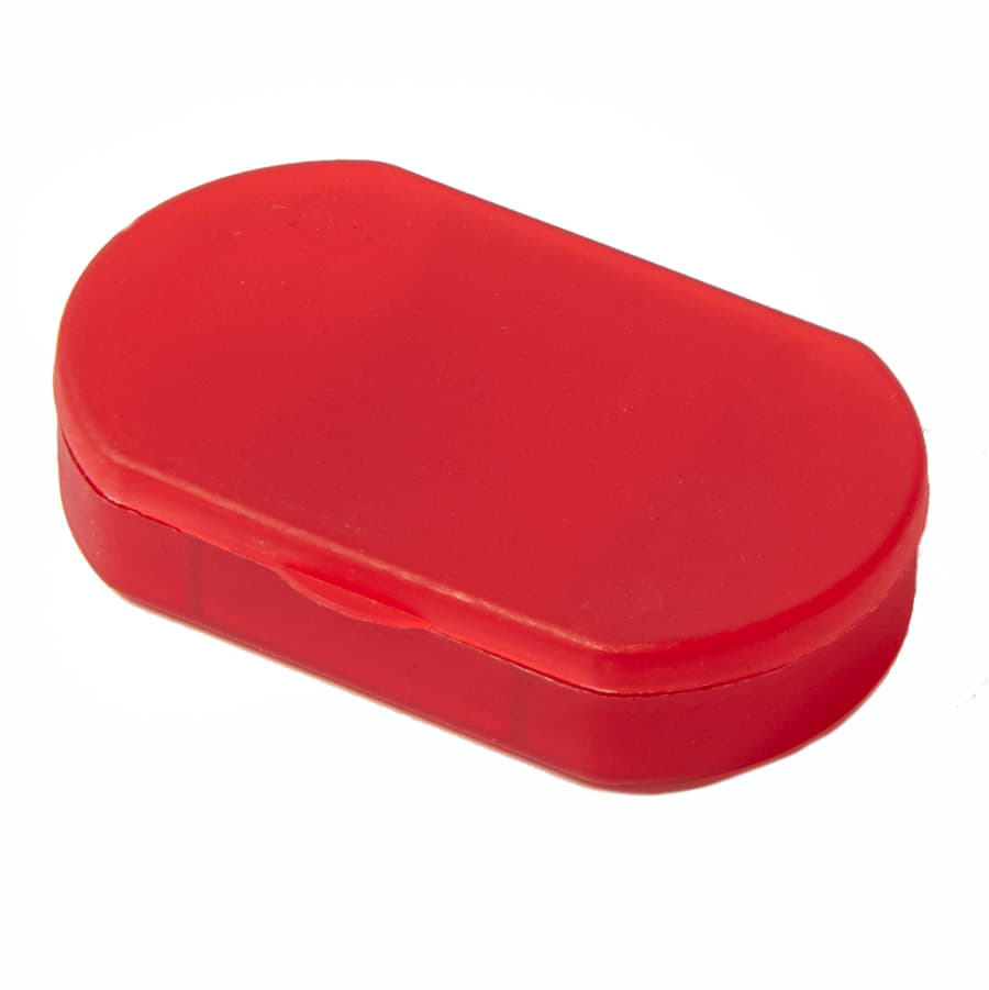 Витаминница TRIZONE, 3 отсека; 6 x 1.3 x 3.9 см; пластик, красная, красный-2