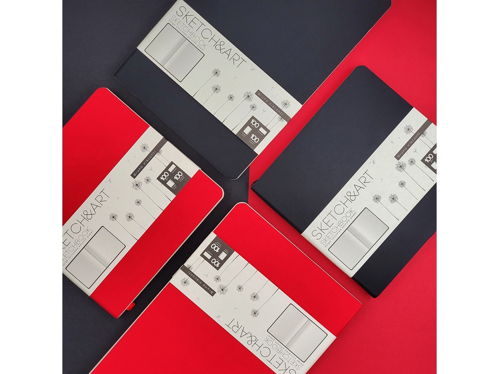 Скетчбук Sketch & Art в мягком переплете 140х210 мм, 100 л. бежевой бумаги 100 гр., черный-6