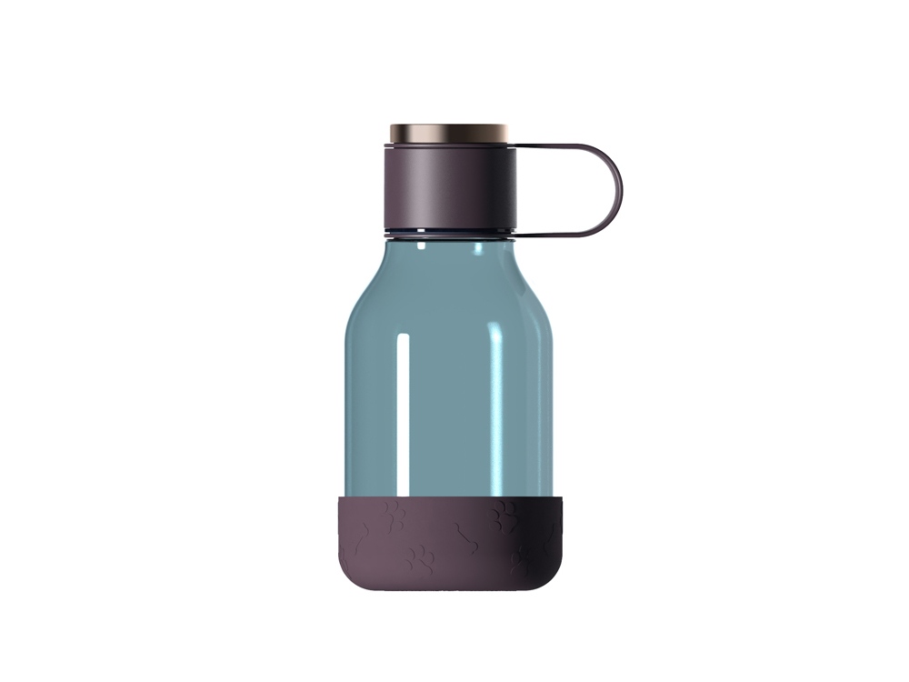 Бутылка для воды 2-в-1 Dog Bowl Bottle со съемной миской для питомцев, 1500 мл, бургунди-1