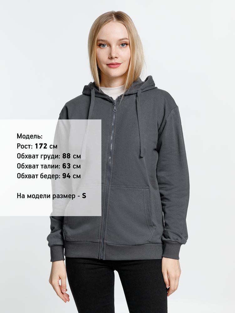 Толстовка на молнии с капюшоном Siverga 2.0, темно-серая (графит)-6