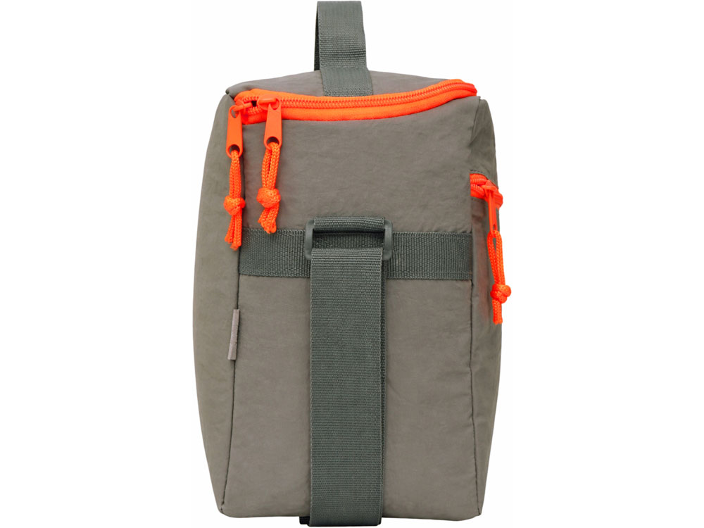 Изотермическая сумка-холодильник Neo Classic c контрастной молнией, серый/оранжевый-6