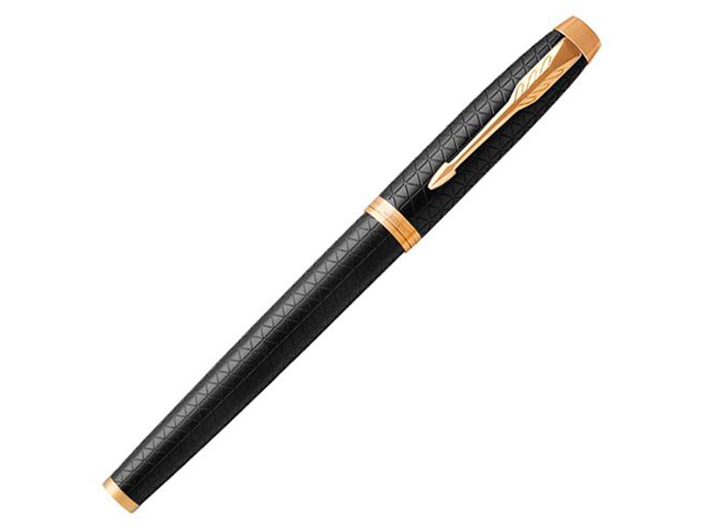 Перьевая ручка Parker IM Premium Black GT, перо: F, цвет чернил: blue, в подарочной упаковке.-1