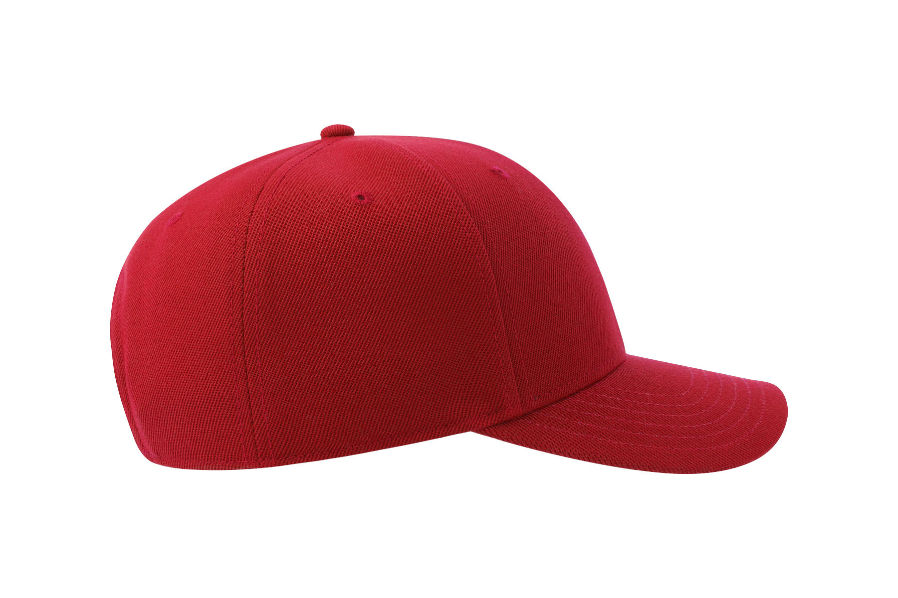 Бейсболка BEAT-S, 6 клиньев, пластиковая застежка, красный-7