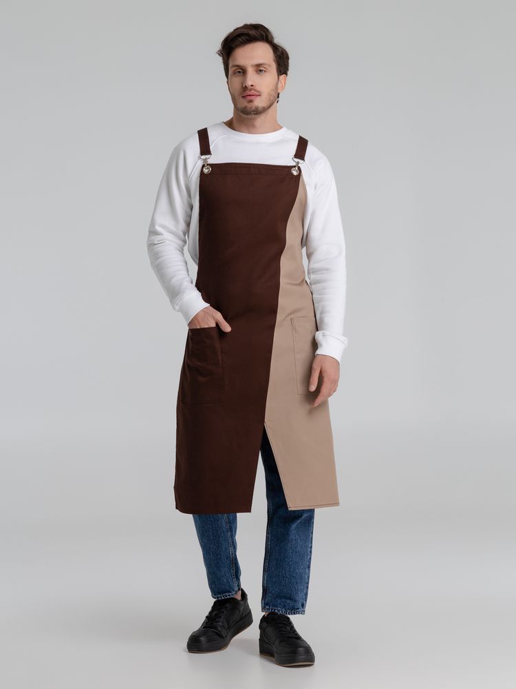 Фартук Picante, коричневый с бежевым-3