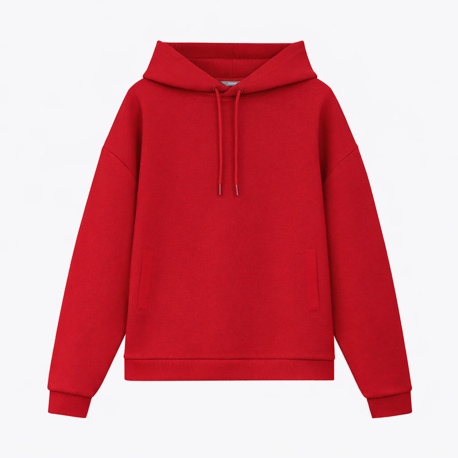 Худи релакс унисекс Баланс (Balance), с начесом, красный-0