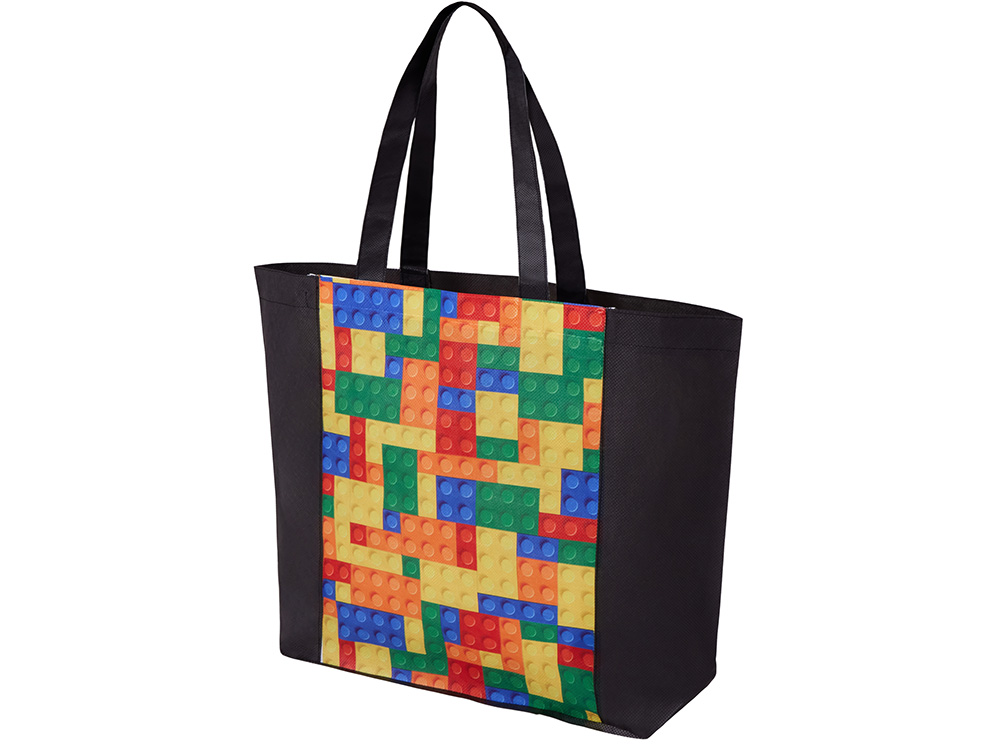 Сумка для шопинга с донной складкой и ручкой из нетканого PET материала-5