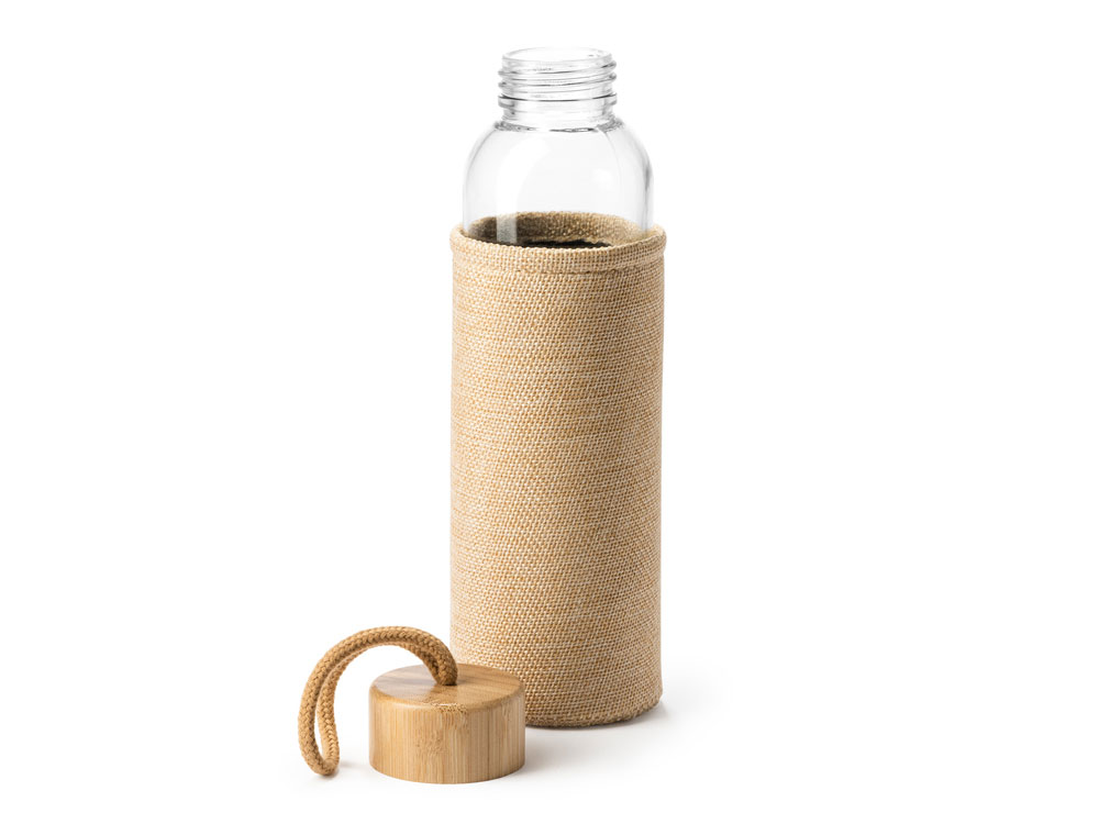 Стеклянная бутылка SIBU 500 мл, прозрачный/бежевый-2