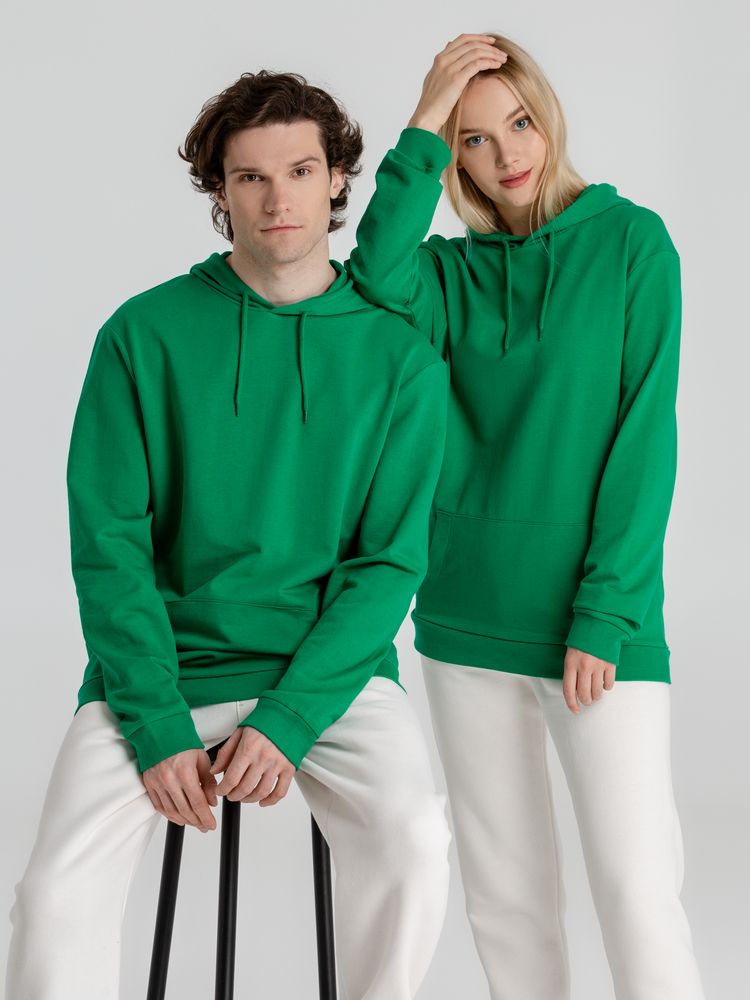 Толстовка с капюшоном унисекс Hoodie, зеленая-9