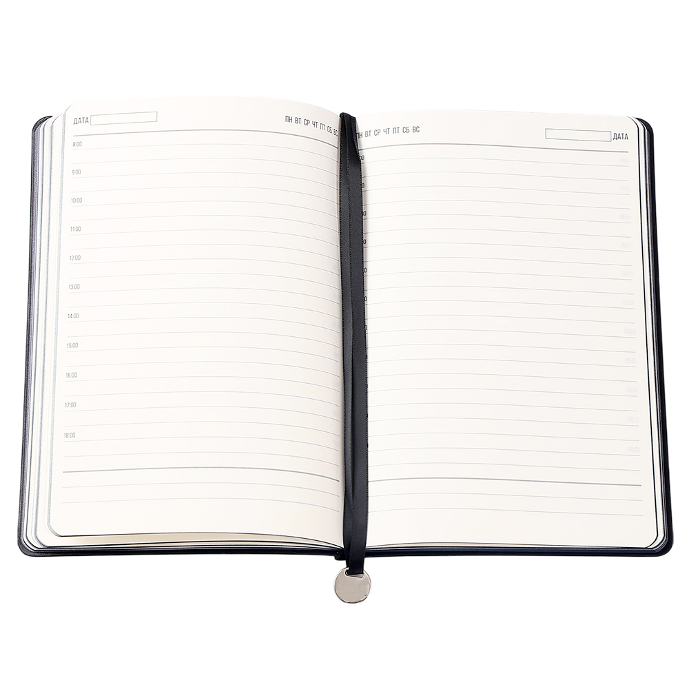 Ежедневник A5 недатированный Impero в мягком переплёте, Черный-3